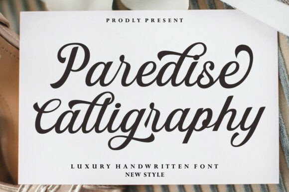 Paredise Calligraphy: A Font for Elegant Digital Storytelling
