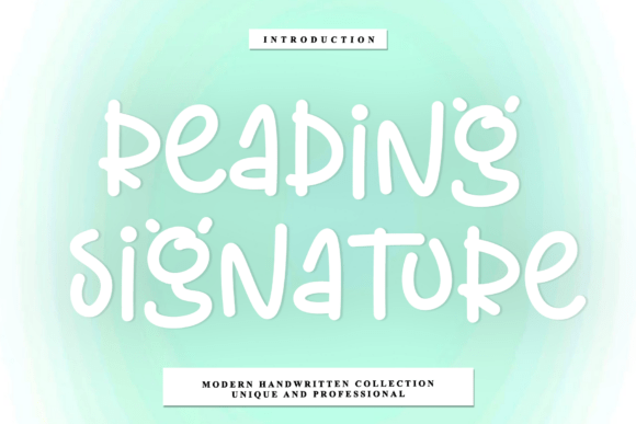 Reading Signature: A Script Font That Elevates Digital Branding